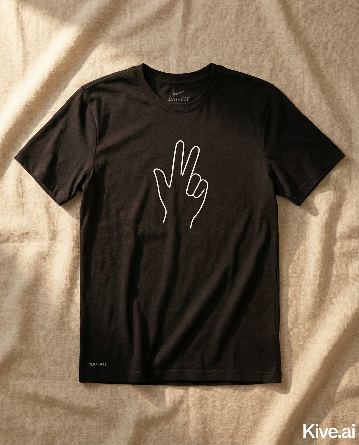 The Runner's Wave Tee — Black